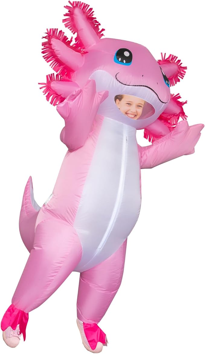 Disfraz inflable de ajolote Stegosaurus axolotl - imagen adicional