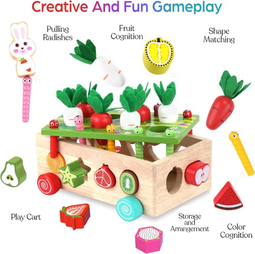 Juguete de madera Montessori huerto didáctico - imagen adicional