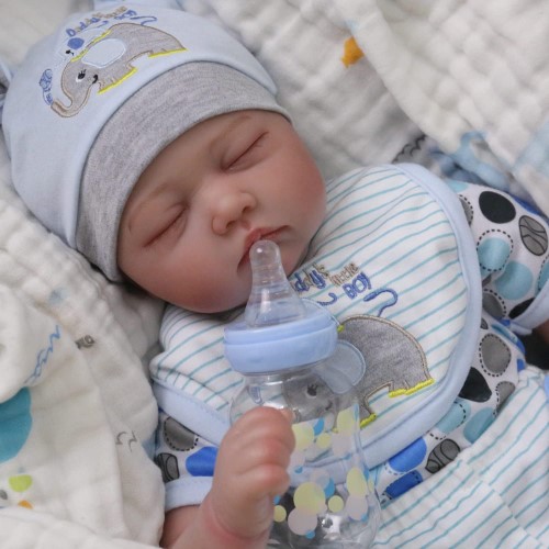 Kaydora Bebé reborn que parece de verdad pijama elefante - imagen adicional