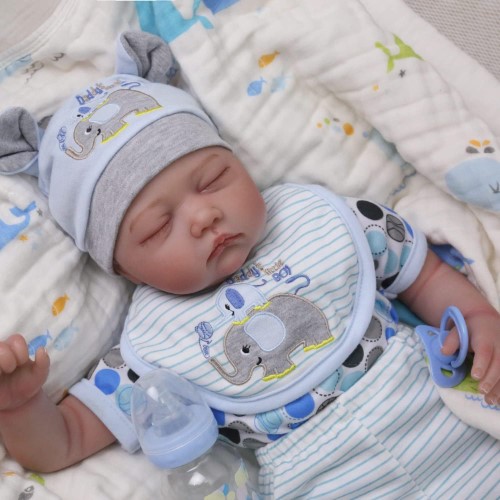 Kaydora Bebé reborn que parece de verdad pijama elefante - imagen adicional