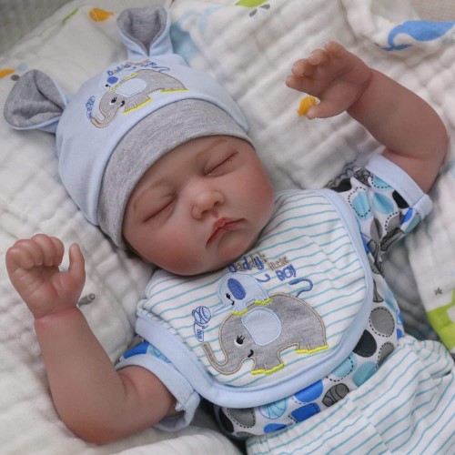 Kaydora Bebé reborn que parece de verdad pijama elefante - imagen adicional