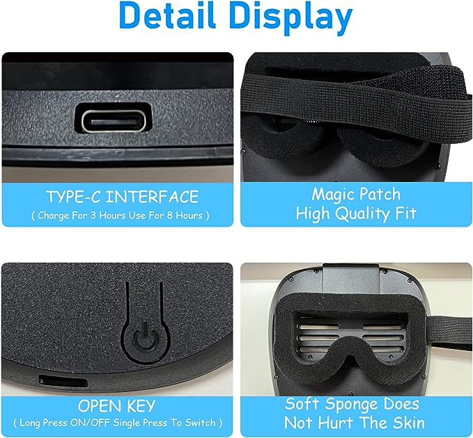 Máscara de luces LED con control de gestos recargable - imagen adicional