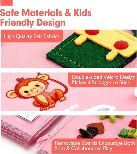 Juguete Montessori albúm didáctico portátil - imagen adicional