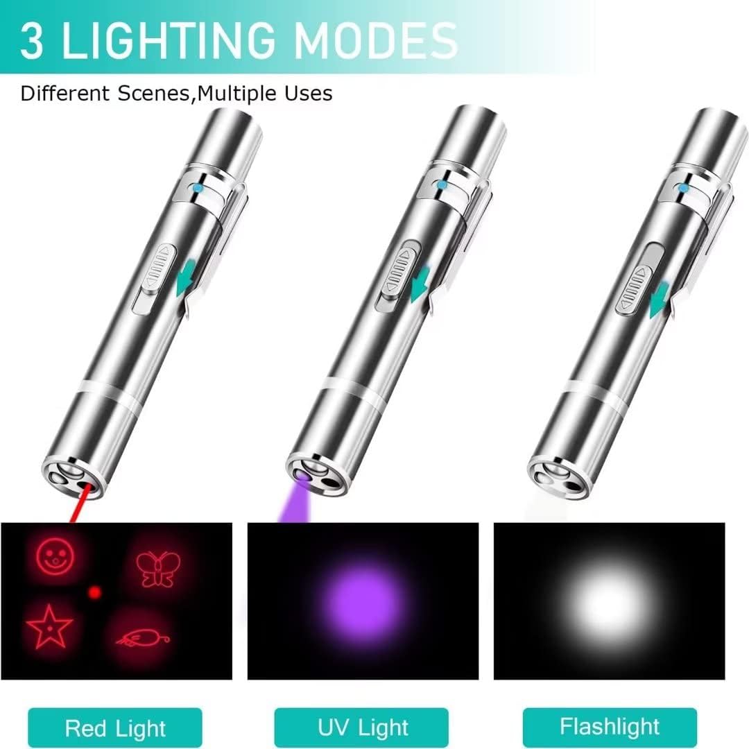 Juguete para gatos puntero láser carga USB 5 patrones ajustables - imagen adicional