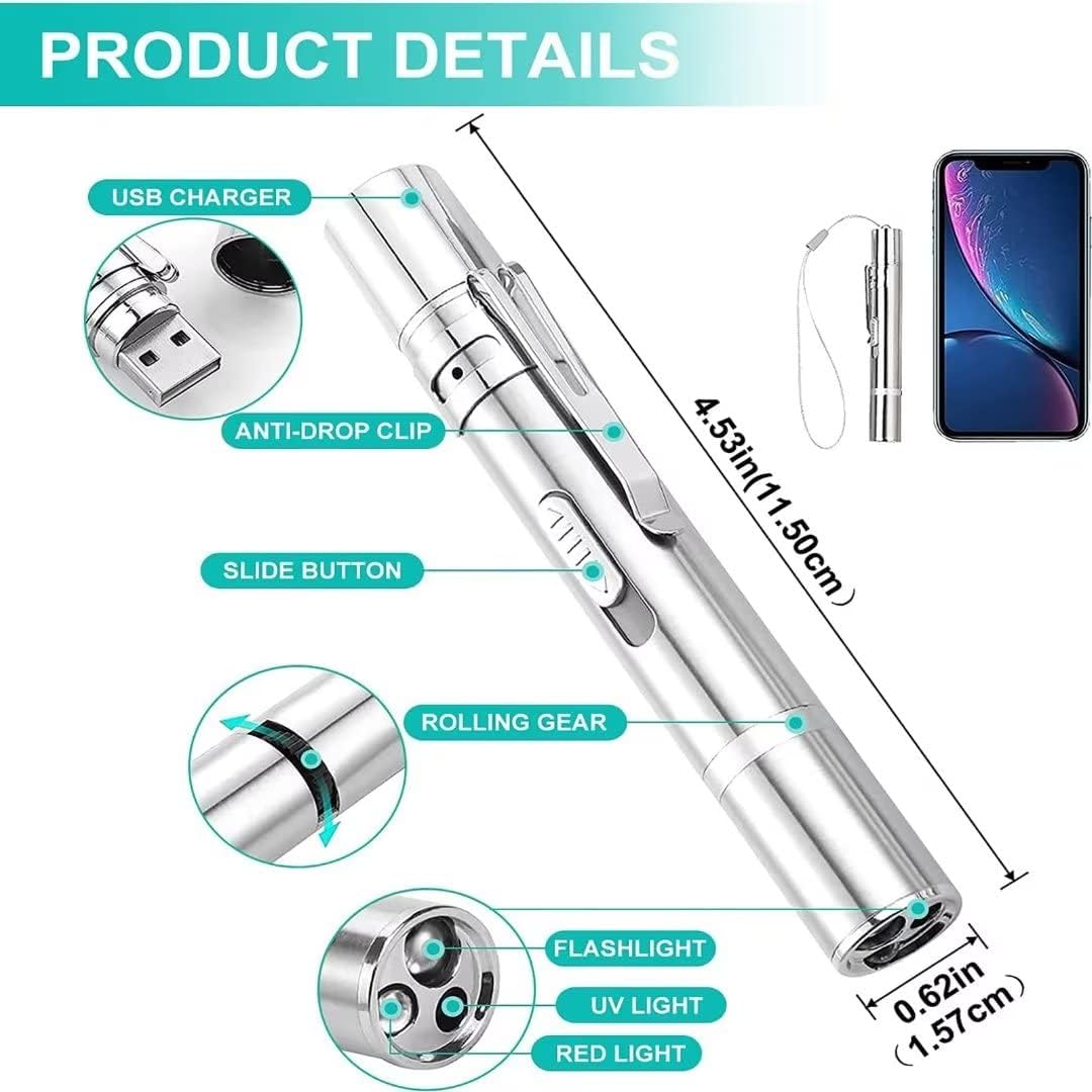 Juguete para gatos puntero láser carga USB 5 patrones ajustables - imagen adicional