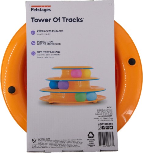 Juguete para gatos torre interactiva 3 niveles con bolas - imagen adicional