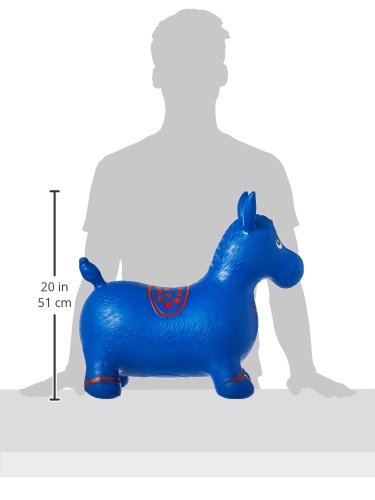 Caballo inflable saltarín azul - imagen adicional