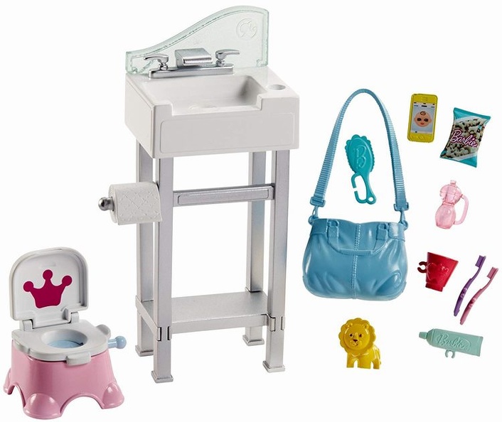 Barbie Skipper cuarto baño FJB01 - imagen adicional