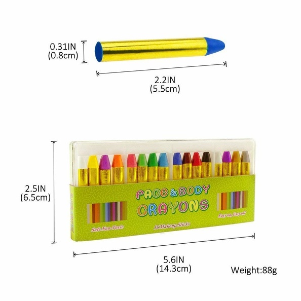 Crayones pintura maquillaje cuerpo cara - imagen adicional