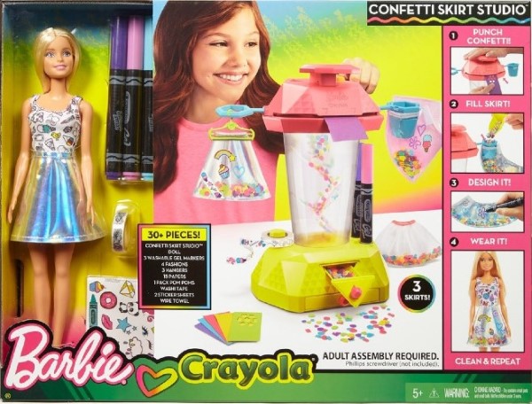 Barbie Crayola moda confeti FRP02 - imagen adicional