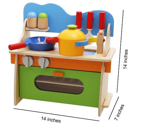 Cocina juguete madera y accesorios - imagen adicional