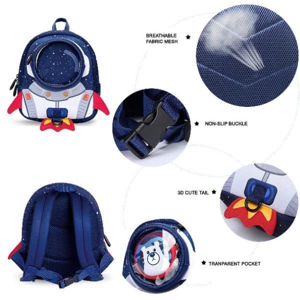 Morral espacial unisex con arnés - imagen adicional