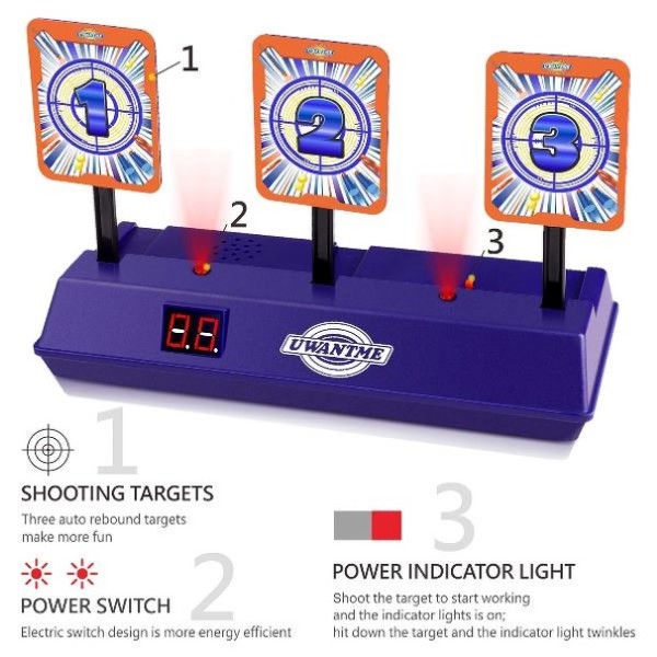 Juego digital tiro blanco tipo NERF UWANTME - imagen adicional