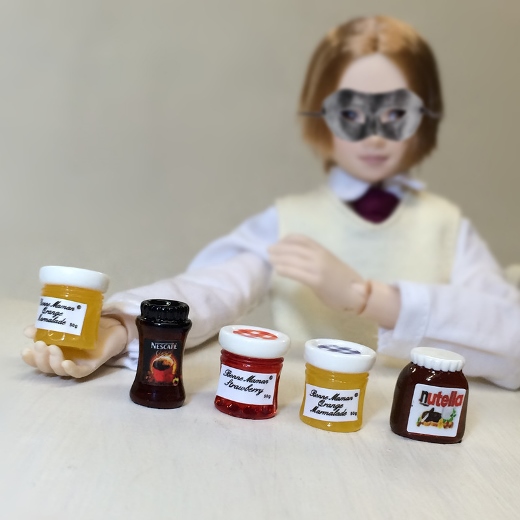 Set 4 frascos comida miniatura muñecas - imagen adicional
