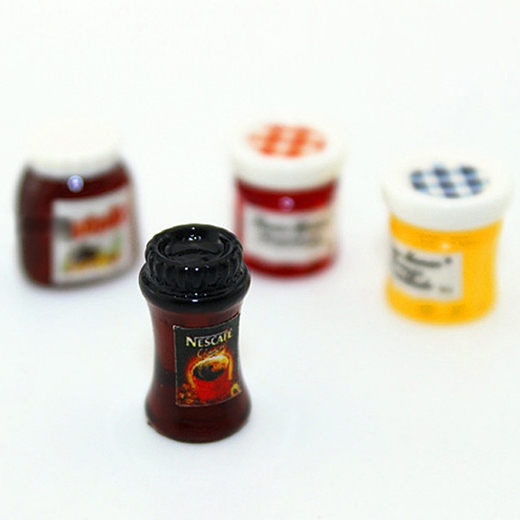 Set 4 frascos comida miniatura muñecas - imagen adicional