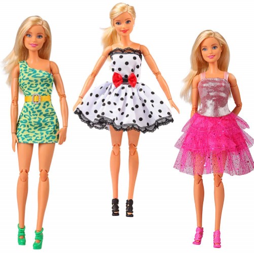 Set de vestidos y zapatos para muñecas Barbies - imagen adicional