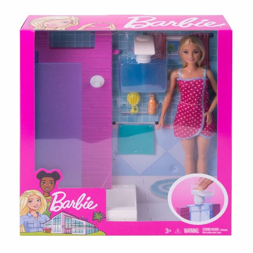 Barbie muñeca con muebles de baño FXG51 - imagen adicional