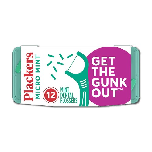 Plackers Micro Mint 12 mint dental flosser - imagen adicional