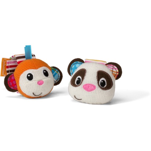 Infantino sonajeros de pulso mono y panda - imagen adicional
