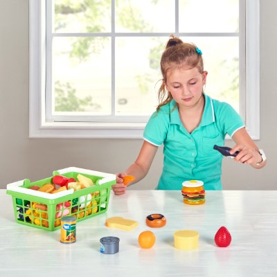 Canasta alimentos de juguete 100 piezas - imagen adicional