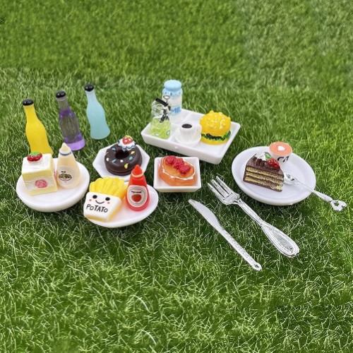 150 Miniaturas alimentos bebidas postres vajillas cubiertos - imagen adicional