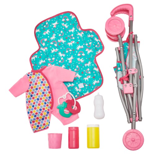 Muñeca bebé con coche y accesorios - imagen adicional
