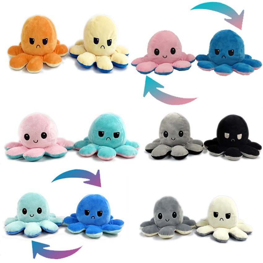 Pulpo de felpa reversible - Surtido - imagen adicional