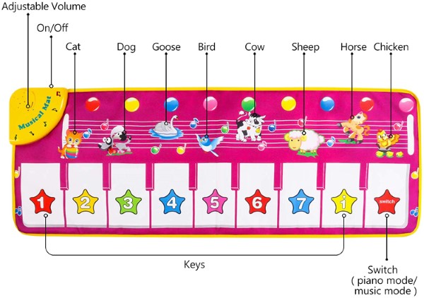 Alfombra infantil teclado musical - imagen adicional