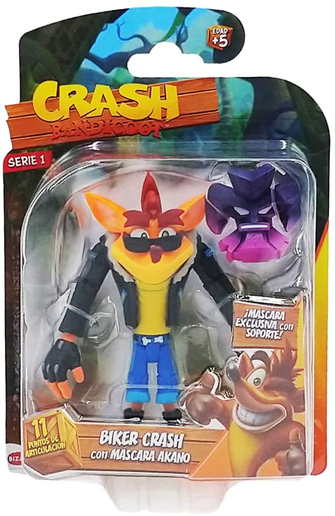 Crash Bandicoot figura Biker Crash con máscara Akano - vista alternativa