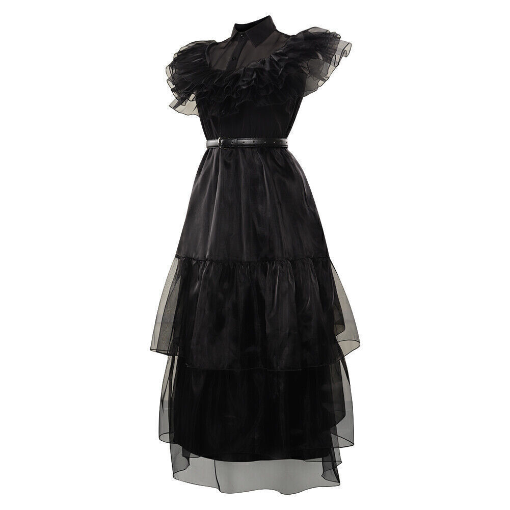 Disfraz de Merlina para niñas Wednesday Addams - imagen adicional