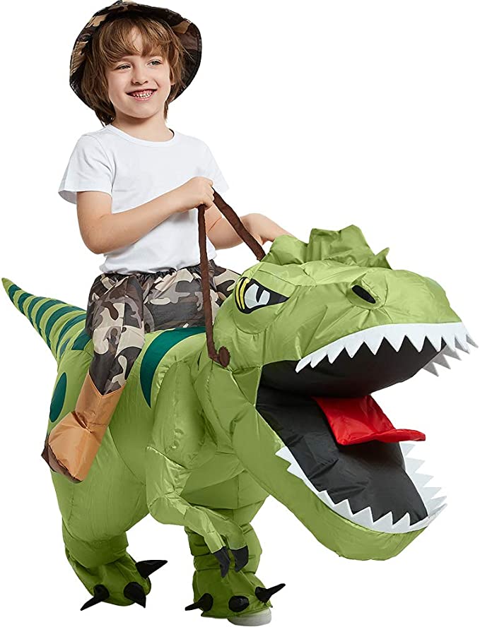 Disfraz inflable cabalgando dinosaurio - imagen adicional