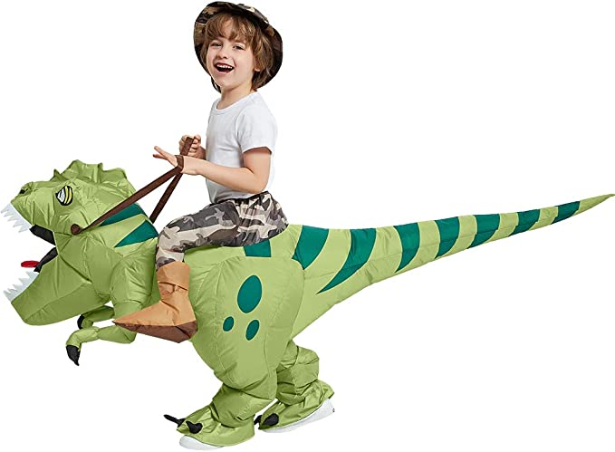 Disfraz inflable cabalgando dinosaurio - imagen adicional