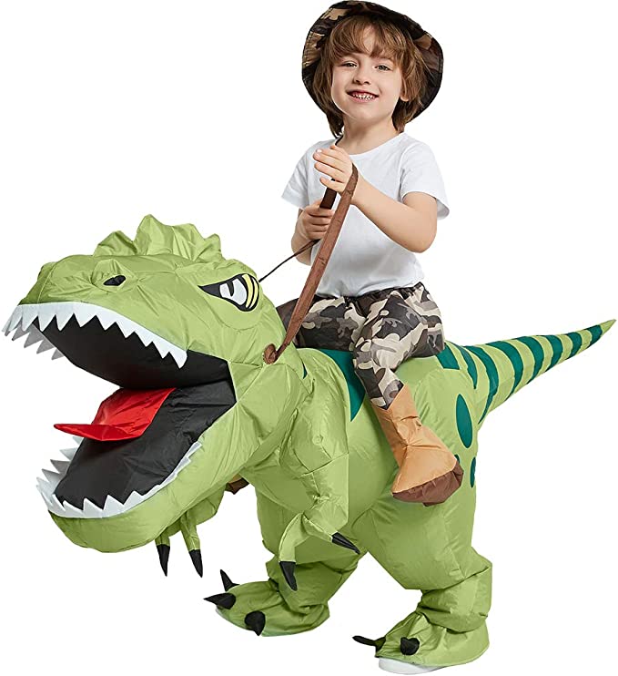 Disfraz inflable cabalgando dinosaurio - imagen adicional