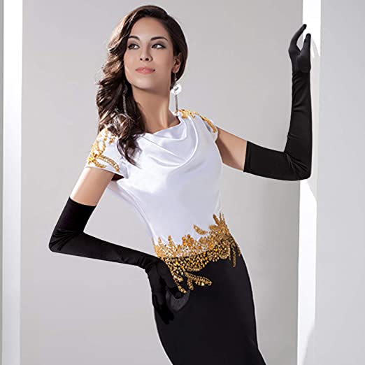Set par de guantes largos Dama - Negro - imagen adicional