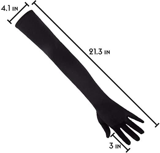 Set par de guantes largos Dama - Negro - imagen adicional