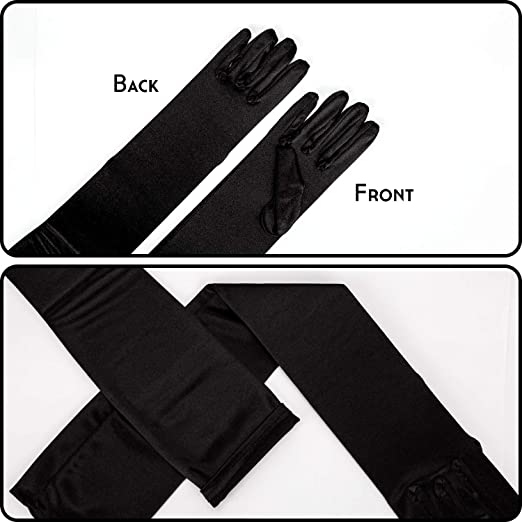 Set par de guantes largos Dama - Negro - imagen adicional