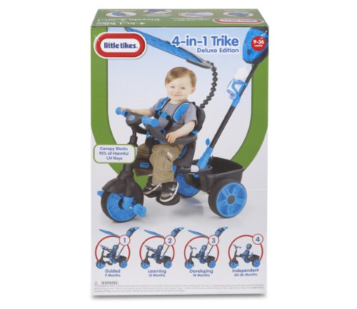 Little Tikes Triciclo 4-en-1 Edición de Lujo - Azul - vista alternativa