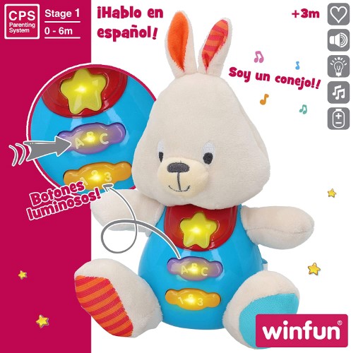 Winfun conejo de peluche educativo - imagen adicional