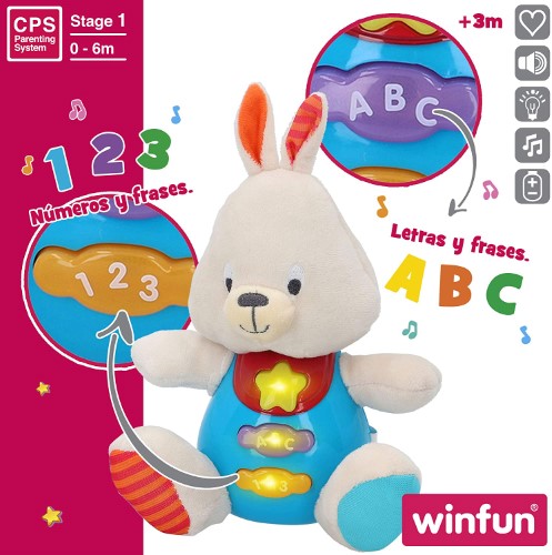 Winfun conejo de peluche educativo - imagen adicional