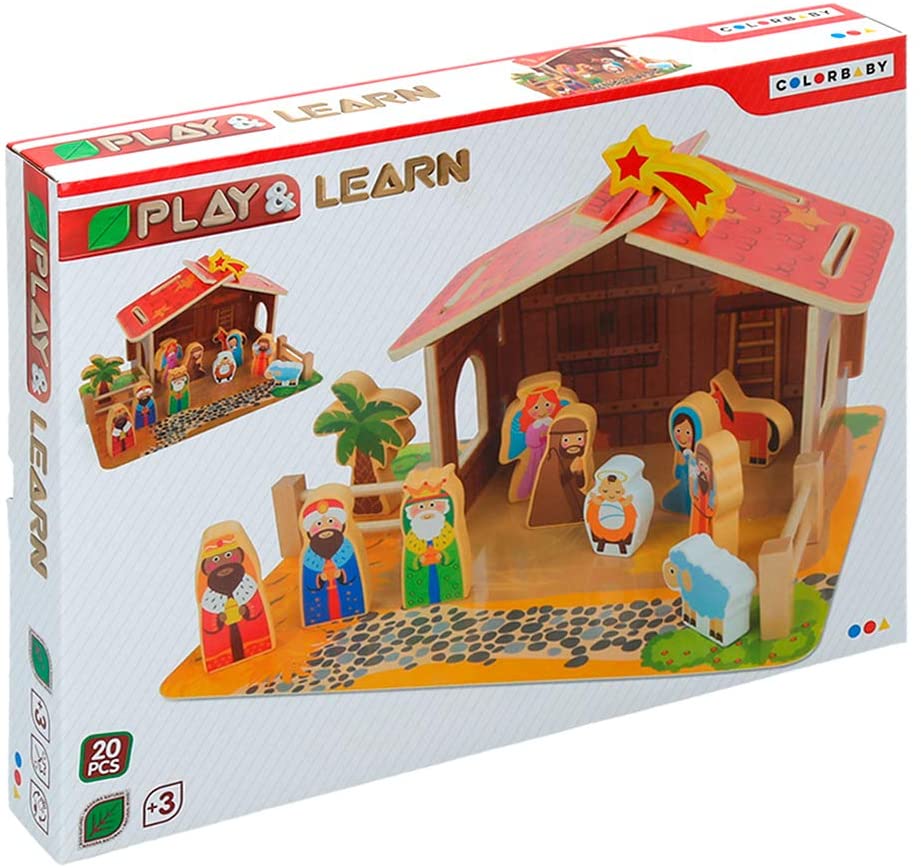 Pesebre de madera Colorbaby - vista alternativa