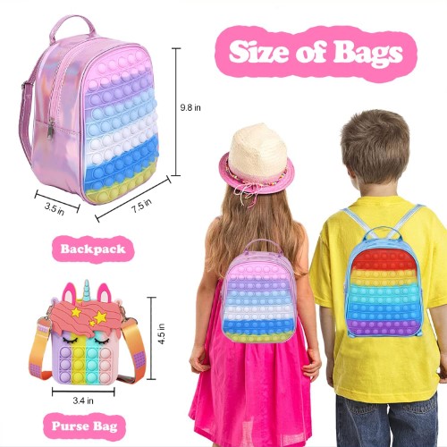 Morral y cartera Kawaii Fidget Toy Pop Up - imagen adicional