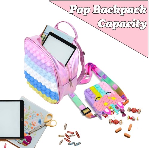 Morral y cartera Kawaii Fidget Toy Pop Up - imagen adicional