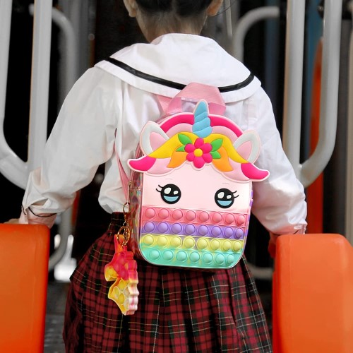 Morral Unicornio Fidget Toy Pop Up - Rosa - imagen adicional