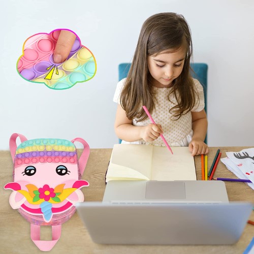 Morral Unicornio Fidget Toy Pop Up - Rosa - imagen adicional
