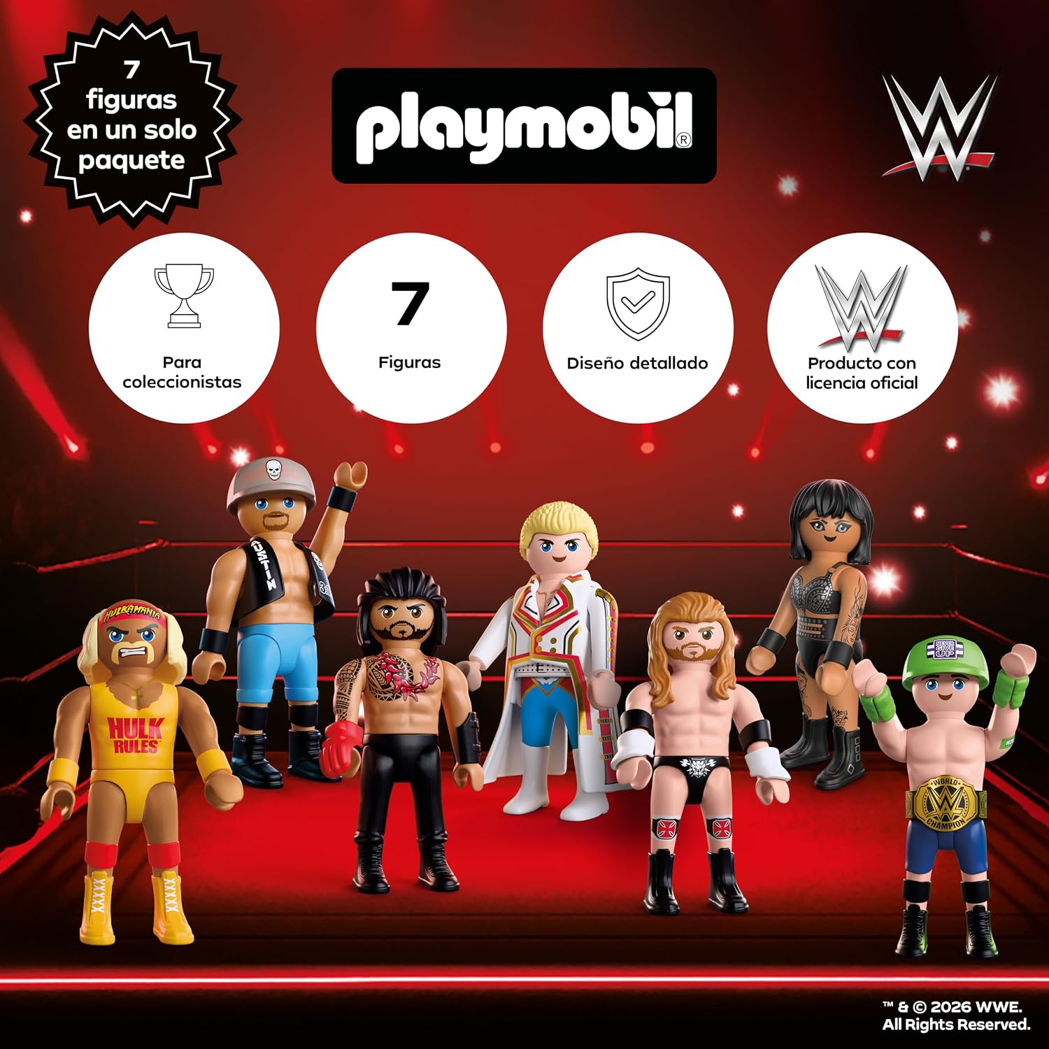 PLAYMOBIL Set de 7 figuras WWE 210527 - vista alternativa