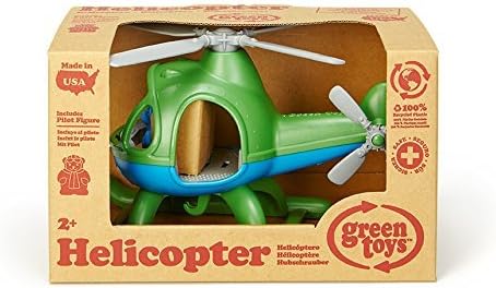 Green Toys helicóptero juguete hecho con plástico reciclado verde - vista alternativa